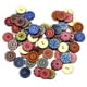thumbnail image 2 of 100x Madera 2 Agujeros Pintados Botones De Costura Artesanal Diy Scrapbooking 20mm, 2 of 5