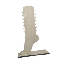 Magideal - Soporte De Soporte De Joyería De Madera Para La Pulsera De Pulsera Espacial Portátil Respaldo Del Collar Del Tobillo En Forma De Pie Creativo En Forma