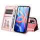thumbnail image 3 of Funda tipo cartera FOXDOCK para Xiaomi Poco M4 Pro 5G , diseño girasol en relieve, cuero PU, cierre magnético, soporte y tarjetero, 3 of 5