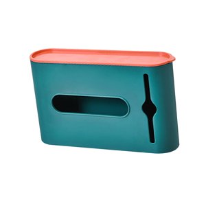 Magideal - Dispensador De Bolsas De Basura, Organizador De Bolsas De La Compra, Ahorro De Espacio, Caja De Almacenamiento Para Bolsas De Basura, Práctico Organiz Azul