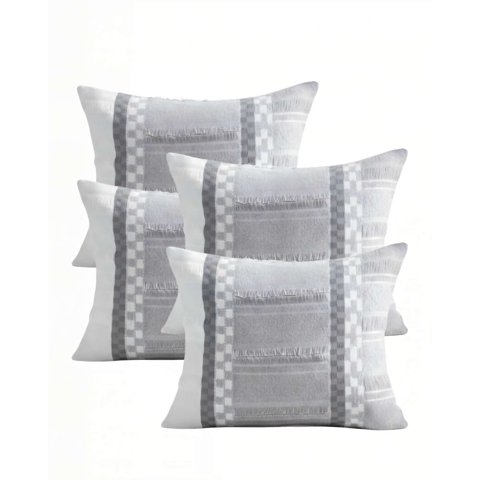Genérico - Juego De 4 Fundas De Cojin 45Cmx45Cm Empalme Rombo 2