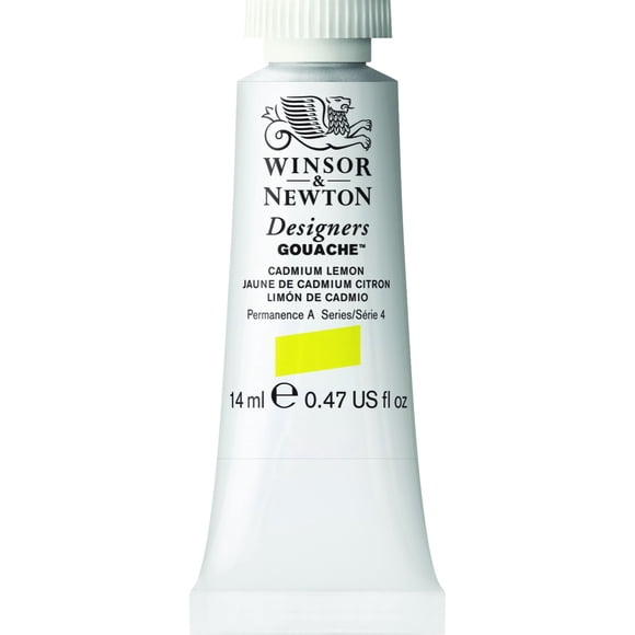 Gouache Winsor & Newton Designer's, 14 ml (0.47 oz), cadmio y limón