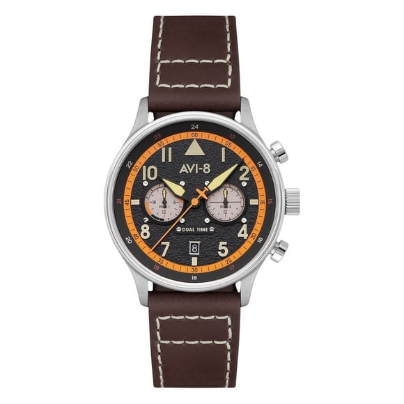 Reloj Analógico Hawker Hurricane Carey Dual Time Imperial War Museums Edition Negro Hombre