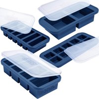 Souper Cubes - Moldes Para Sopa De Silicona Para Congelador Con Tapas, 2 Cucharadas, 120 Ml, 240 Ml, 480 Ml