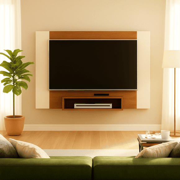 Panel TV hasta 55 Pulgadas Cine Cedro Off White