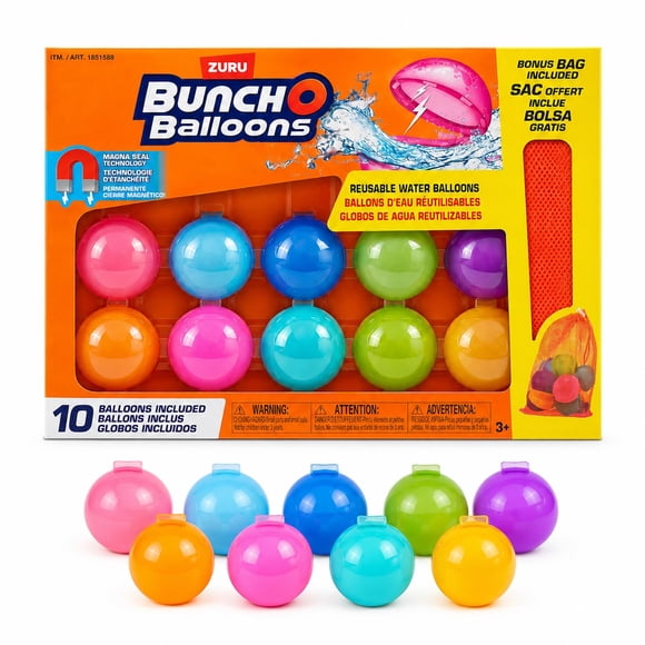 Globos reutilizables Bunch O Balloons de ZURU, paquete de 10