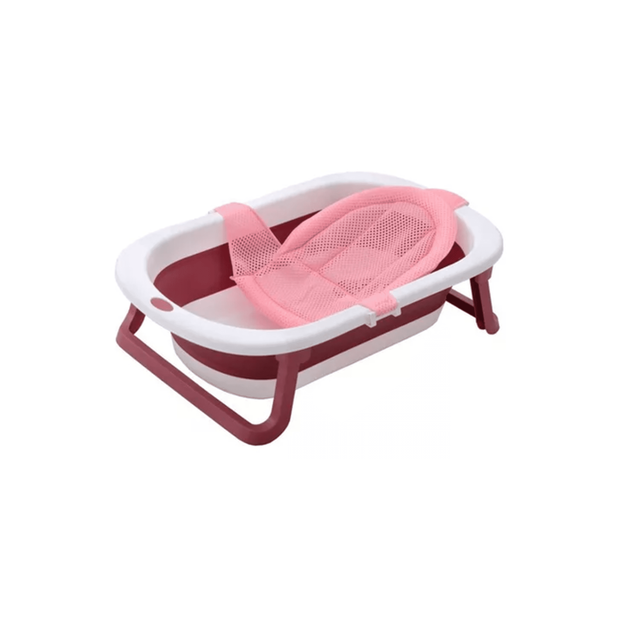 Genérico - Tina Bebé Bañera Plegable Con Malla, Color Rosado