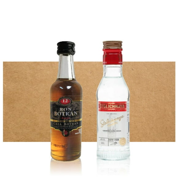 Mix Miniatura Botran Añejo & Stolichnaya, 50 ml