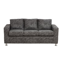 Muebles América - Sofá George 3 Cuerpos Cuero Auris Gris
