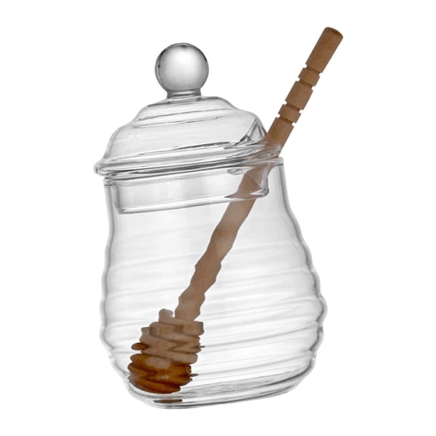 Dispensador de contenedores transparentes, contenedor de almacenamiento de cocina, botellas selladas de almacenamiento de cocina, soporte para miel, , Pequeña 270ml