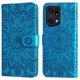 thumbnail image 1 of Funda tipo cartera FOXDOCK para OPPO Find X5 Pro , diseño girasol en relieve, cuero PU, cierre magnético, soporte y tarjetero, 1 of 5