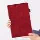 thumbnail image 4 of Funda con relieve del Árbol de la Vida para tablet Samsung Galaxy Tab S7/8/9 con soporte, ranuras para tarjetas y soporte para lápiz óptico. Rojo, 4 of 6