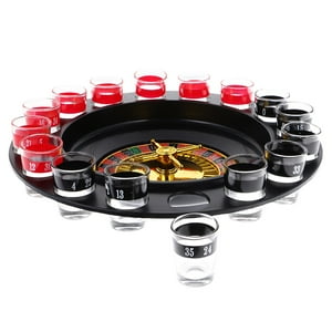 Genérico - Juego De Ruleta Para Beber, Juego De Vino Con Vaso De Chupito De Casino, Juego De Fiesta Para Bar