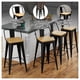 thumbnail image 2 of Taburete Metálico con Asiento de Madera Ideal para Barra, 2 of 6