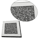thumbnail image 3 of Posavasos de espejo de vidrio, 10 x 10 cm, tapete de diamante triturado, 3 of 5