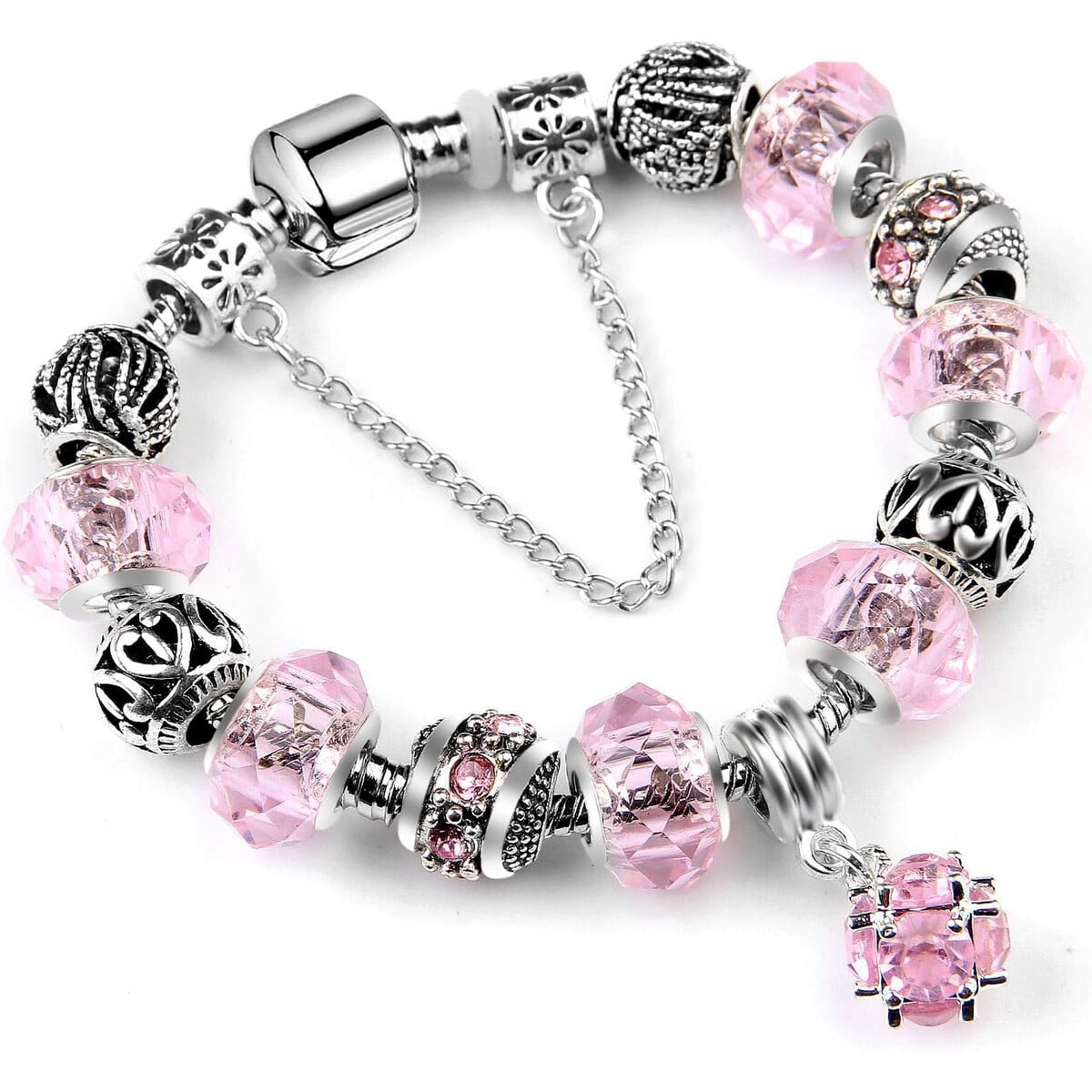 Pulsera Xoyoyzu Charms 20cm Murano Flores Mujer
