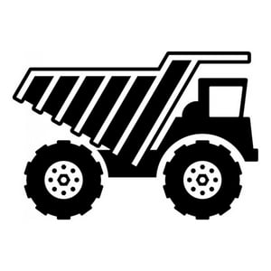 Rienda Libre Graphics - Decomural Digger Truck Construction Ws-17112