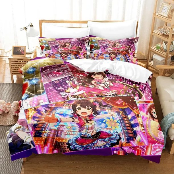 Idol Singer Bedding Set Bed Set Adult Kid Bedroom Duvet cover Sets Love Live! Bed Sheets