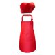 thumbnail image 5 of Delantal Para Ni?os Juego De Gorro De Cocinero Bolsillo Frontal Con Babero Ajustable Para Hacer Manualidades Rojo Para Hornear L, 5 of 5