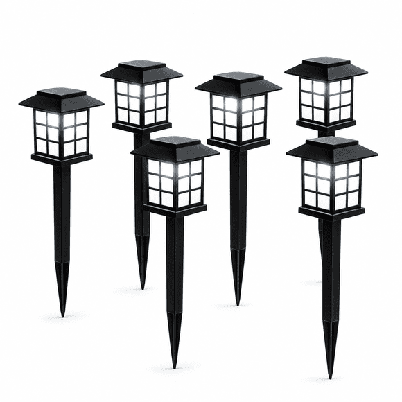 LUXE SOLAR GARDEN COLLECTION: SET 6 FOCOS DE ALTA ARQUITECTURA LUMÍNICA