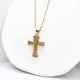 thumbnail image 5 of Collar Cruz Oro18k, Brillante  Protección, Regalo Religioso Dorado, 5 of 5