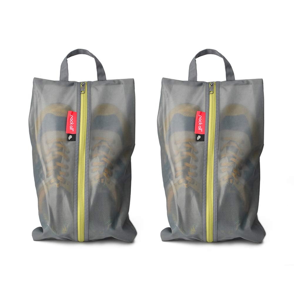 Pack All - Paquete De Bolsas Para Zapatos, Todas Resistentes Al Agua Para Viajes (paquete De 2, Color Gris)
