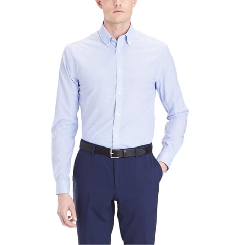 Camisa De Vestir Tommy Hilfiger, Ajustada, A Cuadros Vichy, No Planchados, Para Hombre