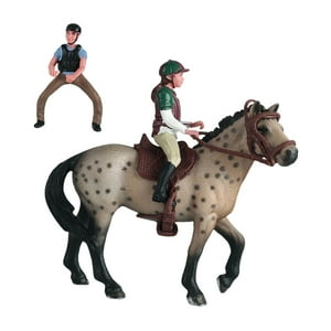 Magideal - Figura De Caballo Modelo Caballo Con Silla De Montar, Estatua De Vida Silvestre Realista Pequeña De Pvc, Juguete Educativo Para Niños Y Niñas Mayores Estilo A