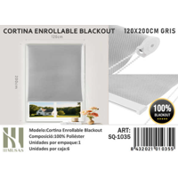Mundo Shopping - Cortina Roller Blackout 120X200Cm Gris 1035