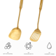 thumbnail image 3 of Juego de utensilios de cocina de acero inoxidable, 2 piezas de utensilios de cocina dorados, 3 of 5