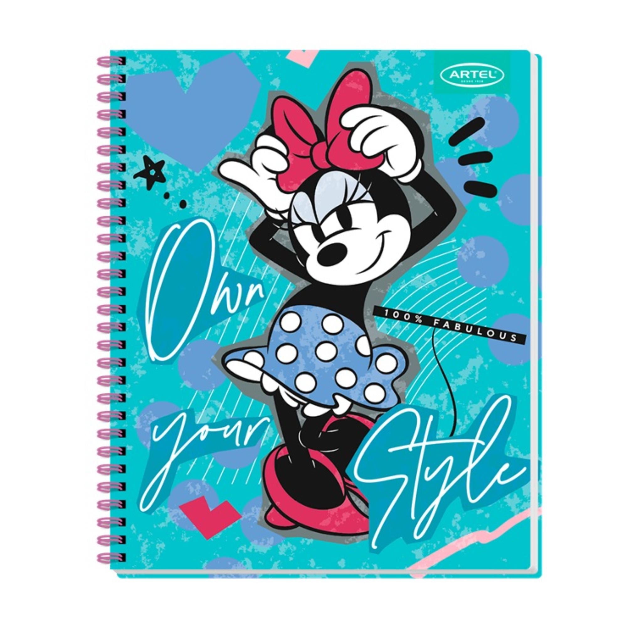 Cuaderno Univ 100h 7mm Minnie Collage Artel