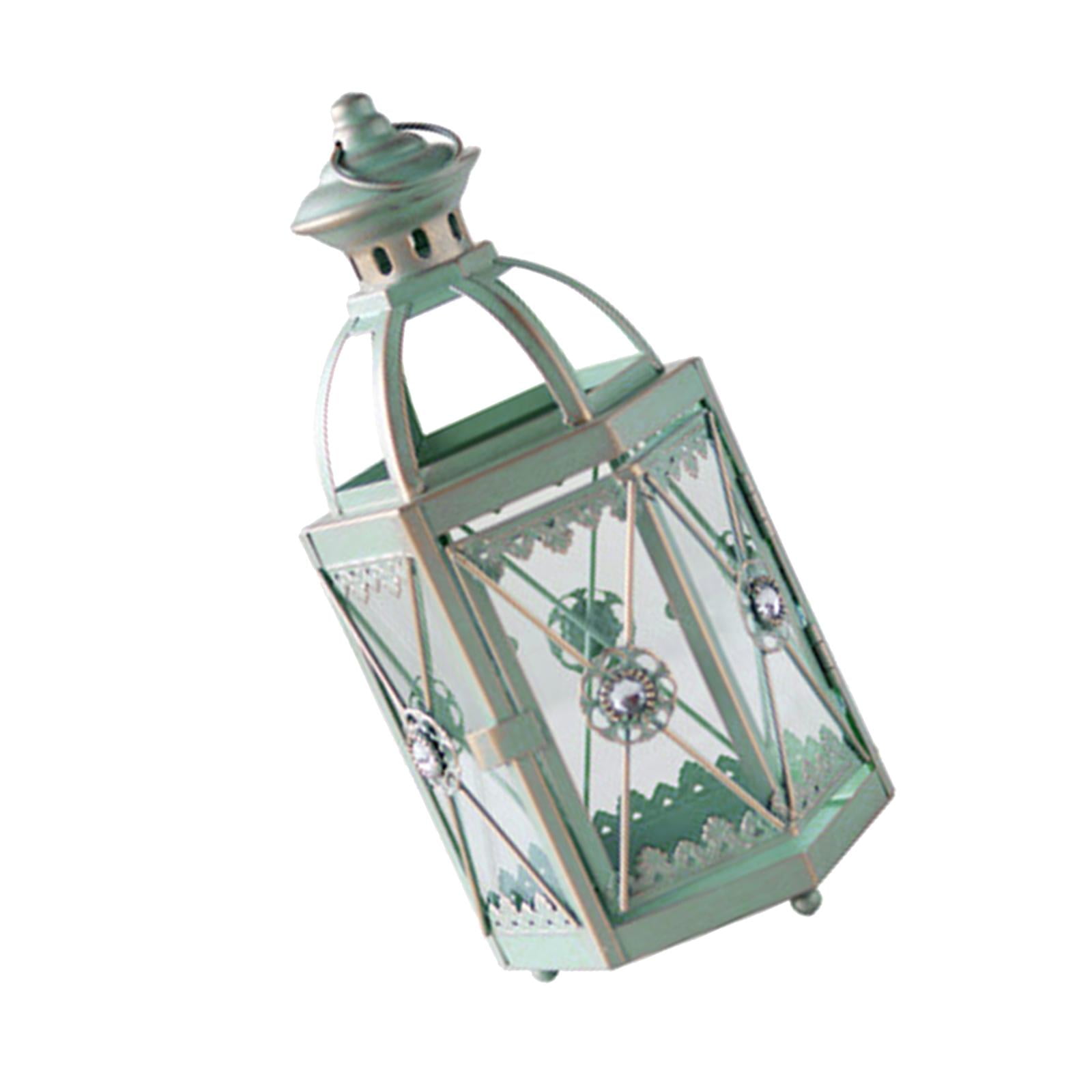 Bothyi - Portavelas Linterna Lámpara De Viento Candelabro Colgante Para Jardín Boda Patio Verde