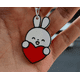 thumbnail image 2 of Llavero de conejo - San Valentín, 2 of 2