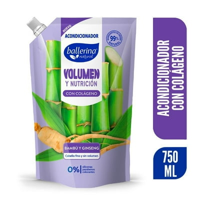 Acondicionador Con Colágeno Bambú Y Ginseng 750 Ml Ballerina
