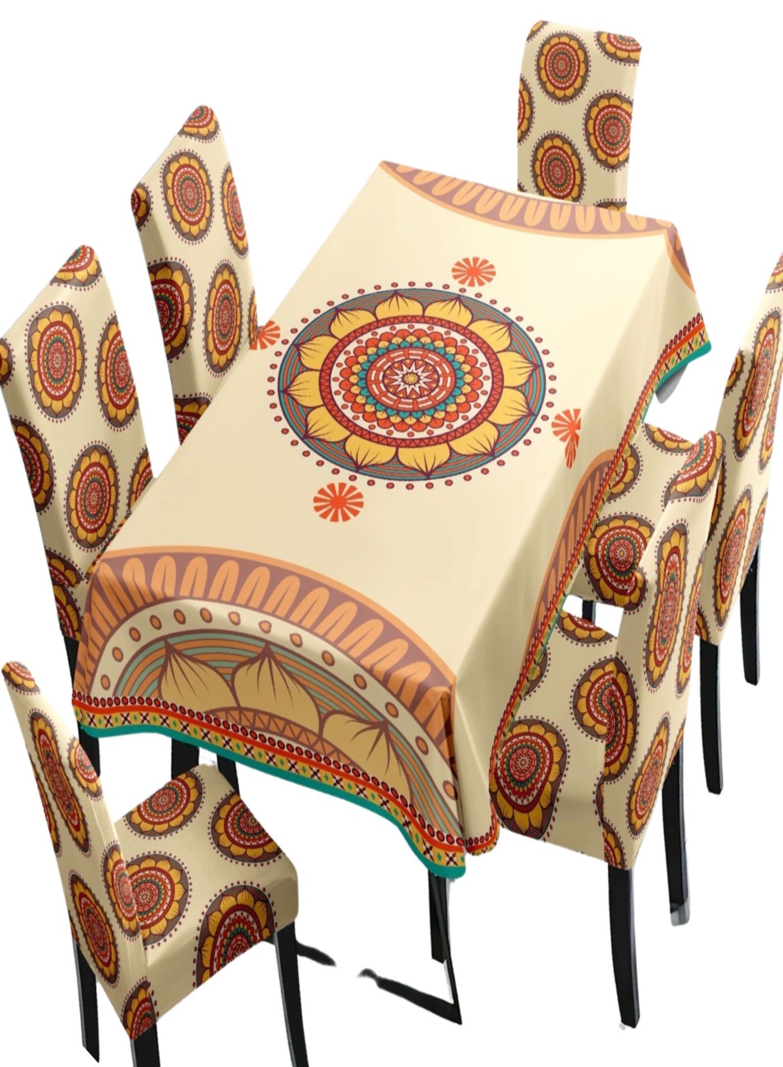 Decoideasemi - Juego De Mantel Más 6 Fundas De Sillas