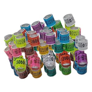 Ioensy - 50X 2024 Anillos Para Patas De Paloma, Bandas Para Pies De Pájaro Para Canario Bantam Finch