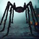 thumbnail image 1 of Figura JOYIN con forma de araña gigante de 9 pies para Halloween, decoración, 1 of 9