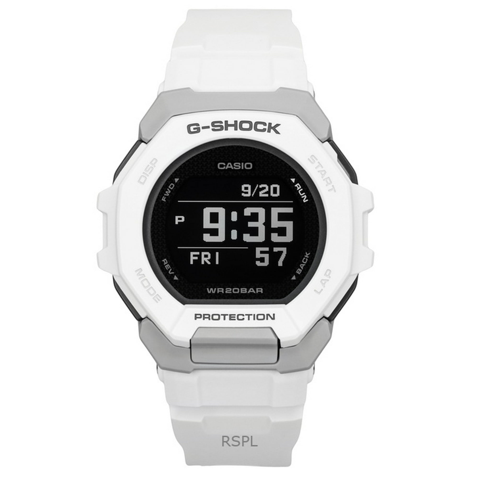 Casio - Reloj Digital Quartz Para Hombre G-shock G-squad Smartphone Link Correa De Resina Biomaterial Blanca Gbd-300-7 200m