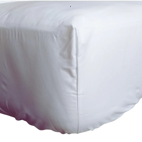 Genérico - Sabana Bajera Elasticada 2 Plazas Blanco 200 Hilos