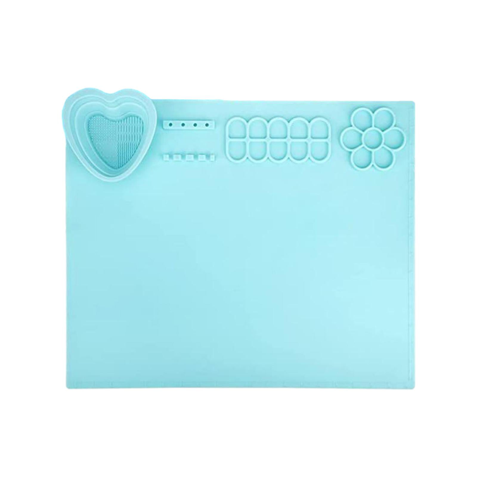 Magideal - Tapete De Silicona Para Manualidades, Tapete Con Molde De Fundición De Joyería, Pintura Artística, Protector De Mesa Multiusos Diy Con Taza, Tapete De , Azul