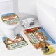thumbnail image 4 of Tren dinosaurio-theme 4-Piece Shower Curtain Set with Rugs, Waterproof Bathroom Decor Set Includes Bath Mat, U-Shaped Rug, Toilet Lid Cover and Curtain with Hooks, 4 of 6