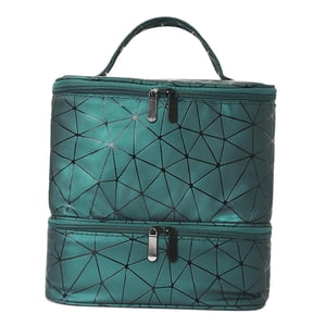 Magideal - Estuche Organizador De Esmalte De Uñas, Caja De Almacenamiento Portátil Con Asa Para Manualidades, Organizador De Almacenamiento De Suministros Cosmét Verde