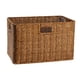 thumbnail image 4 of Cesta Decorativa Rectangular de Mimbre de Imitación con Asas para Armarios, Armarios, Toallas, Libros, Servilletas, Resistente, Fácil de Limpiar, Colo , 38x26x24cm, 4 of 5