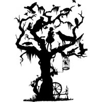 Rienda Libre Graphics - Decomural Scary Tree Halloween Ws-35488