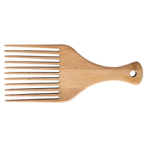 Ioensy - Peines Para El Cabello Peine Para Barba Afro Pick Peine Recto De Madera Para Cabello Afro Rizado Grueso