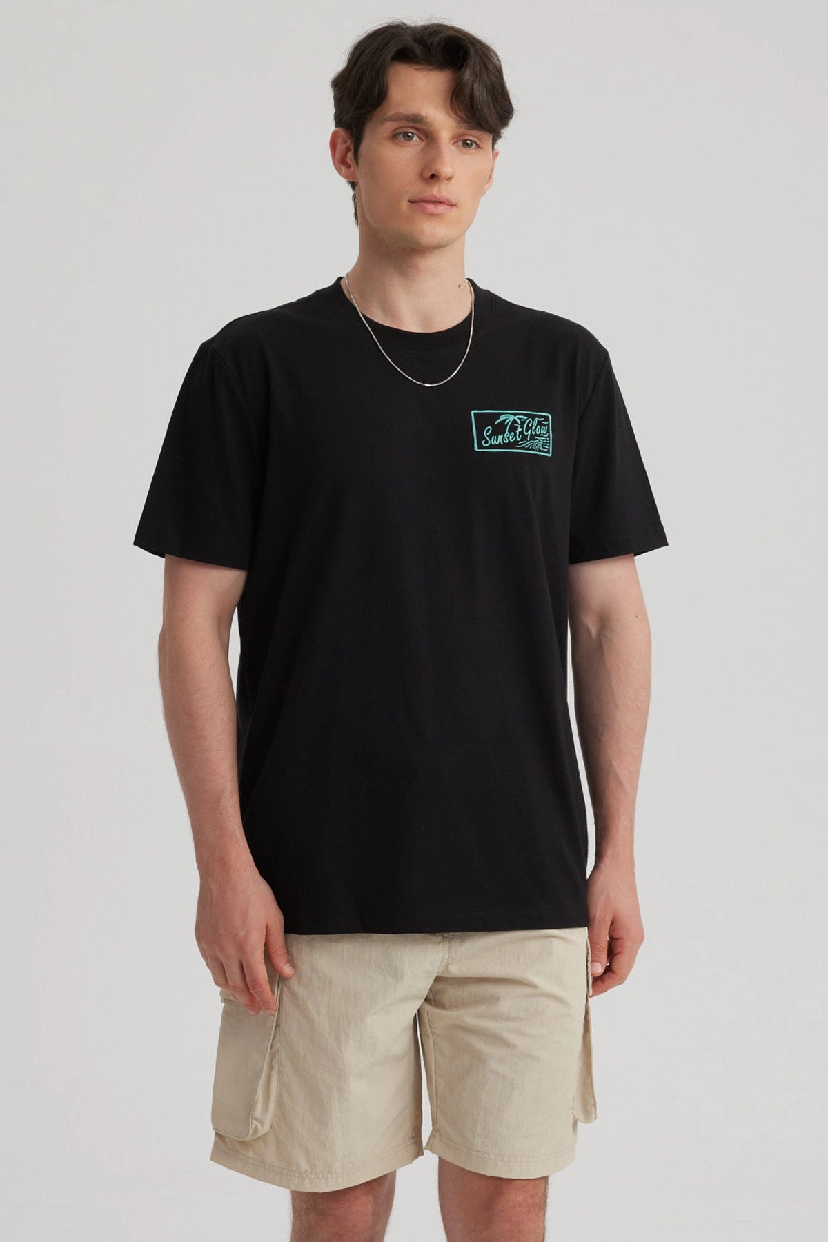 Fashionspark - Polera Hombre Print Beach Negro