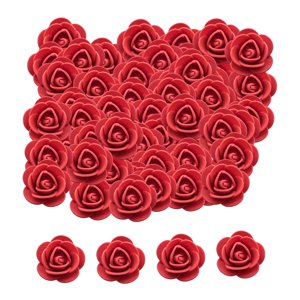 Magideal - Mini Cabezas De Rosas Artificiales De 1,38 Pulgadas, Arreglo El Hogar, Cajas De Regalos Diy, Decoración De Mesa Para Boda Rojo