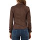 thumbnail image 3 of Blazer de Ante Sintético de Manga Larga con Solapa para Mujer de INSPIRE CHIC para Uso Casual y Formal M Marrón, 3 of 8