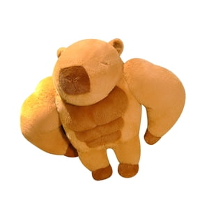Bothyi - Juguete De Peluche De Capibara Muscular, Figura De Carpincho Marrón, Juguete Para Niños, Niñas Y Adultos