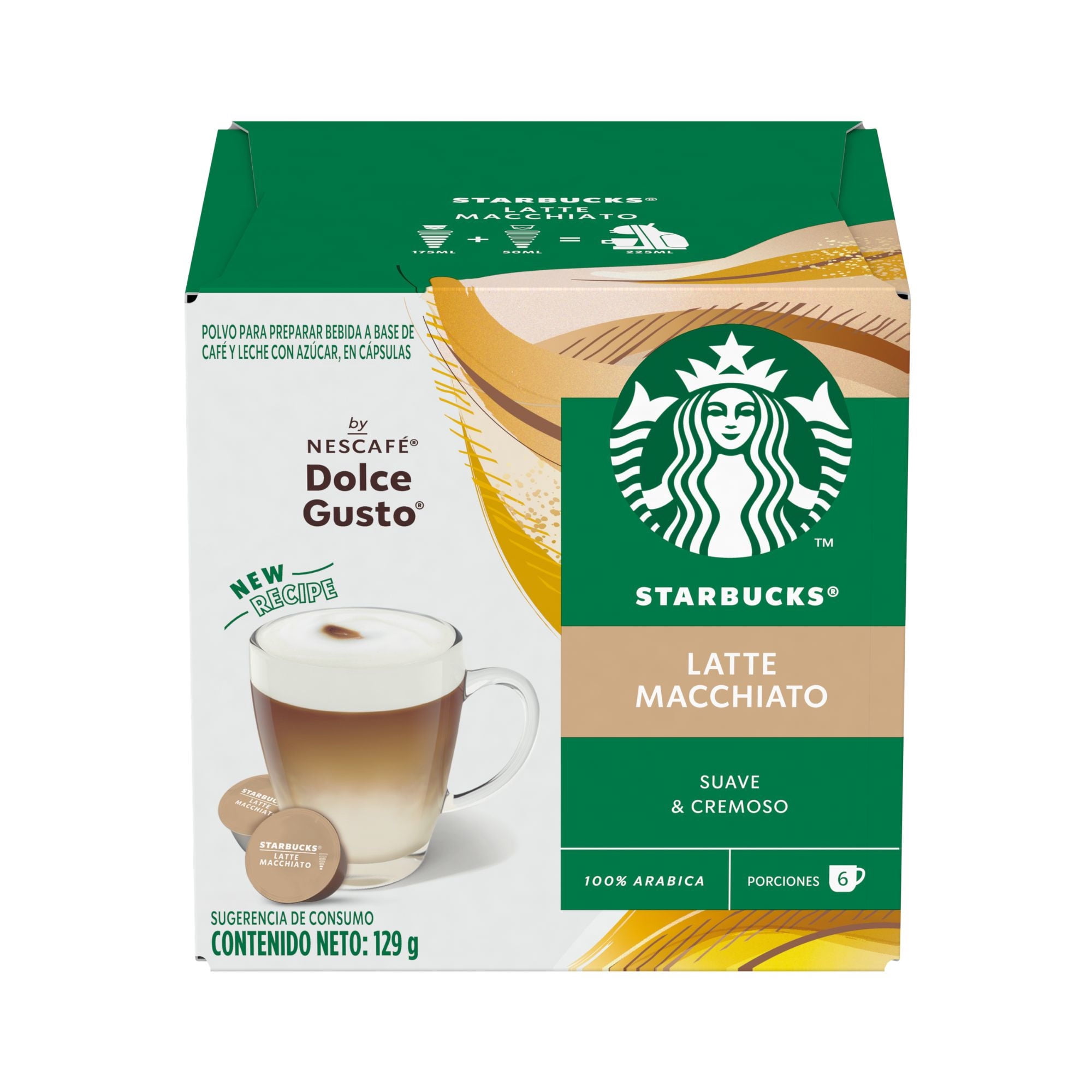 Café En Cápsulas Latte Macchiato 6 Tazas 12 un Starbucks Dolce Gusto
